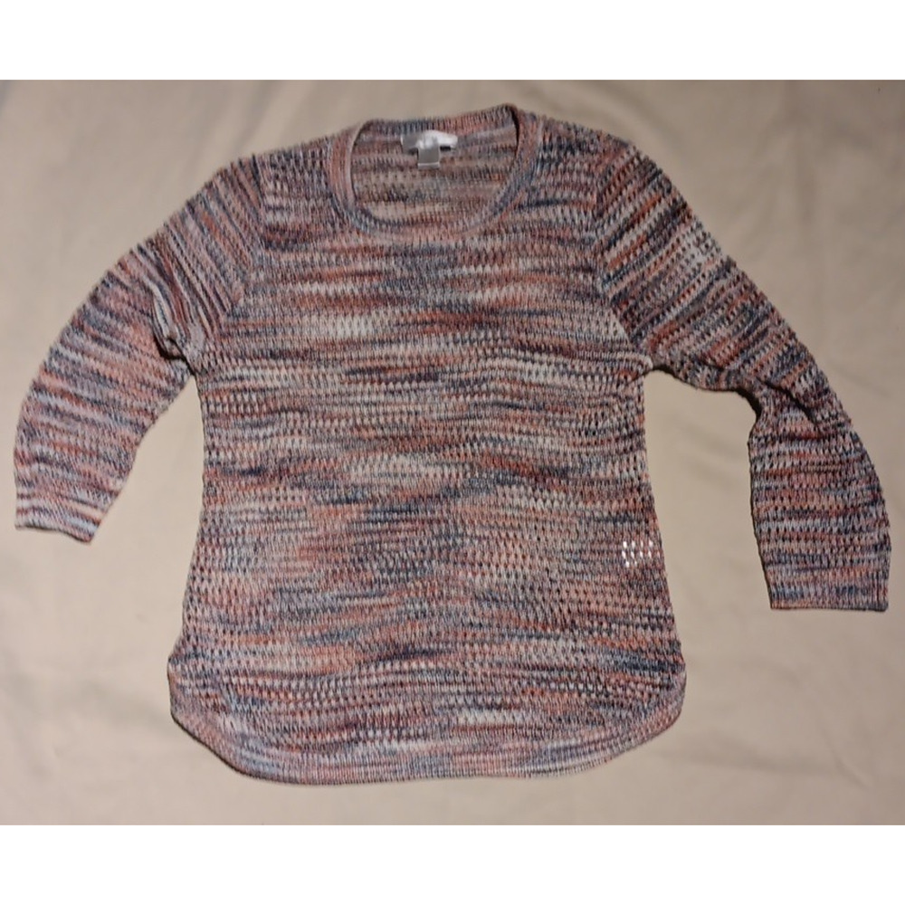Christopher & Banks Crochet Boho Top Small Fall Layers Festival Hippie Shirt